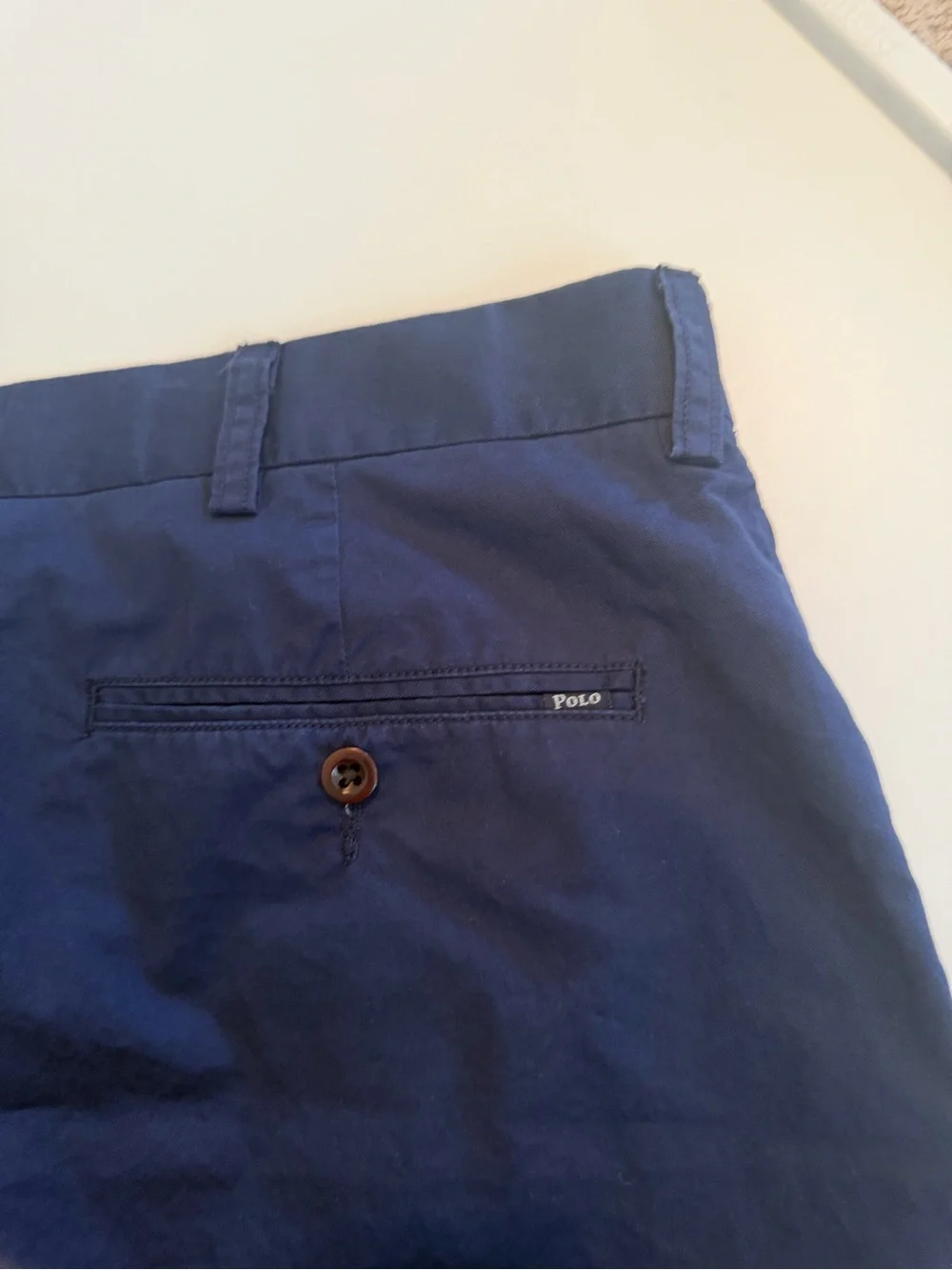 Polo Ralph Lauren Navy Flat-Front Men’s Cotton Golf Chino Shorts W35 10” Inseam